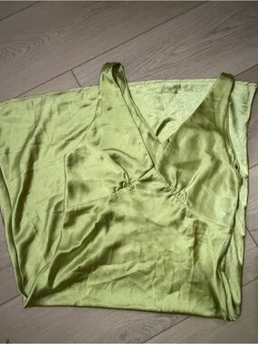 Princess Polly Lime Green Satin Midi Dress